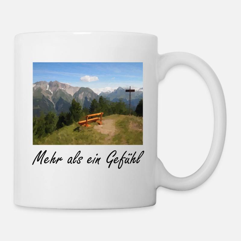 Berge - mehr als ein Gefühl - Tasse - Weiß