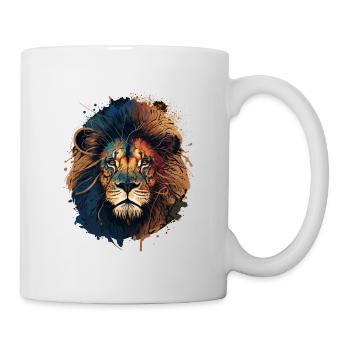 Lion Head Painting - Mug - white - Right