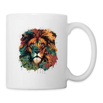 Face of Lion Design - Mug - white - Right