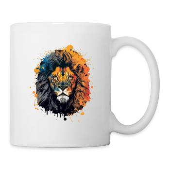 Ink Painting of Lion Head - Mug - white - Right