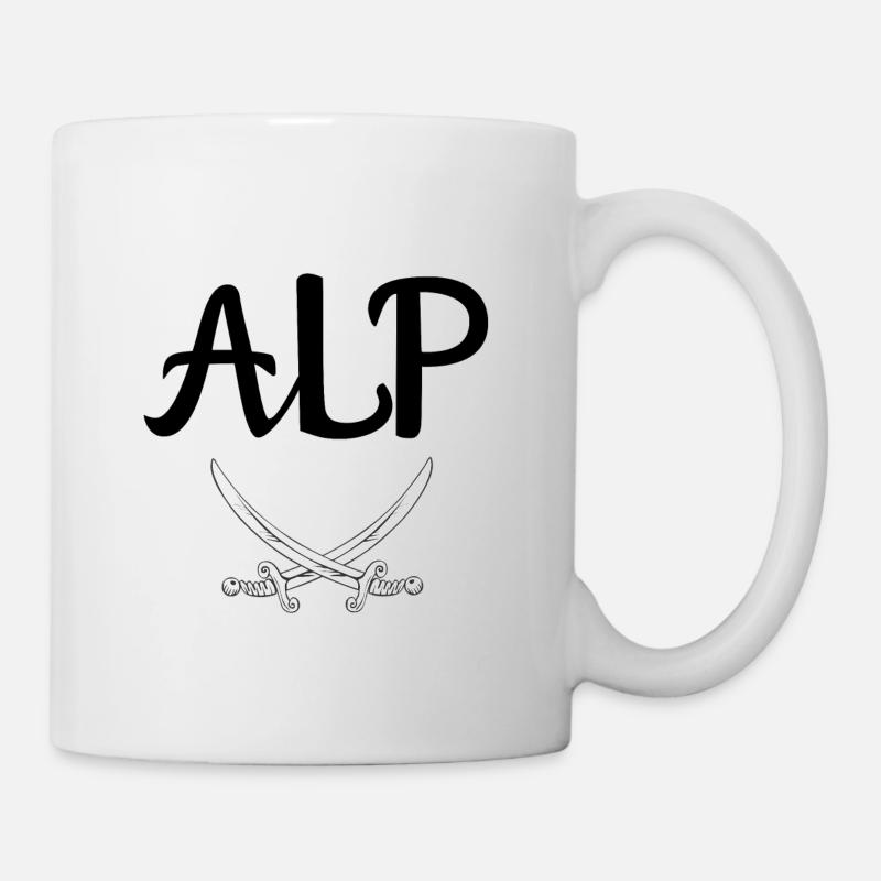 Alp Fighter Turkic Tribe Ottoman Warrior Sword - Mug - white