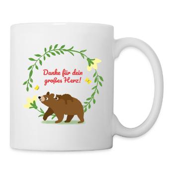 Danke - Tasse - Weiß - Rechts