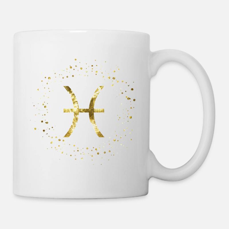 Fische Sternzeichen - Tasse - Weiß
