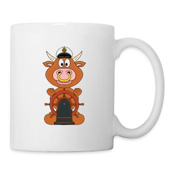 BOOT - SCHIFF - KAPITÄN - BULLE - KREUZFAHRT - Tasse - Weiß - Rechts