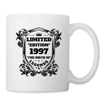 1997 Geburtstag Jahrgang Vintage Retro - Tasse - Weiß - Rechts