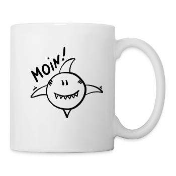 Haifisch Moin - Tasse - Weiß - Rechts