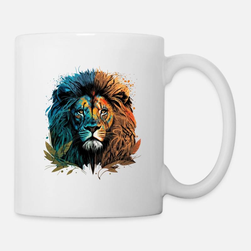 Lion Head Vintage - Tasse - Weiß