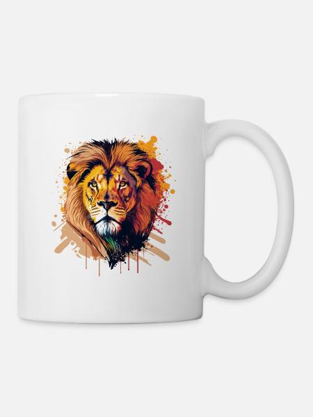 Tierkopf - Tasse - Weiß