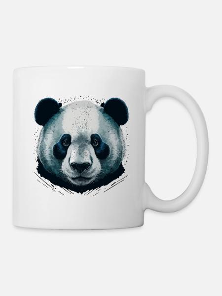 Tête de panda réaliste - Mug blanc - blanc