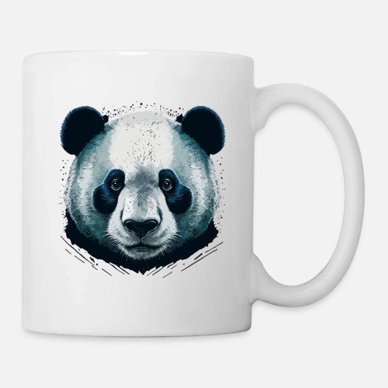 Tête de panda réaliste - Mug blanc - blanc