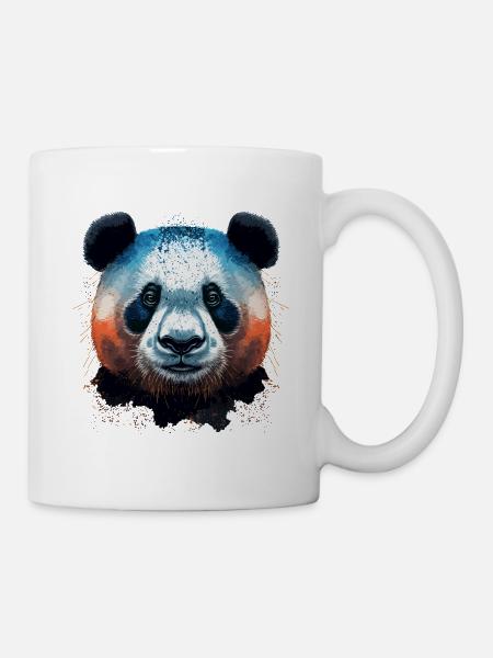 Pandakopf - Tasse - Weiß