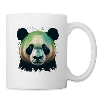 Visage de panda coloré - Mug blanc - blanc - Droite