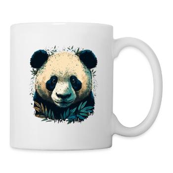 Panda avec des lattes de bambou - Mug blanc - blanc - Droite