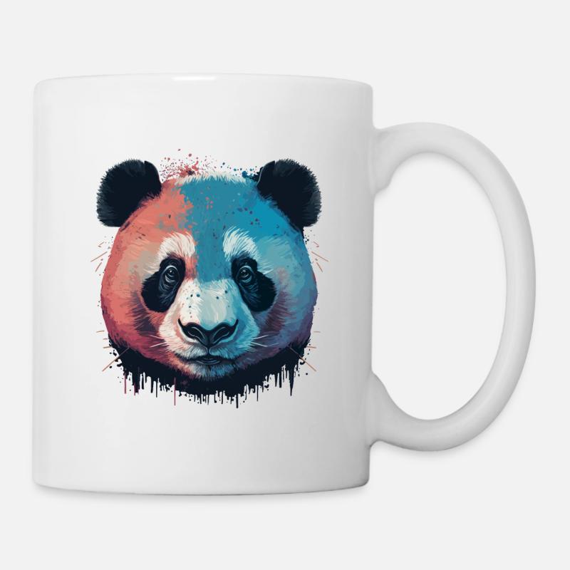 Panda Malerei - Tasse - Weiß