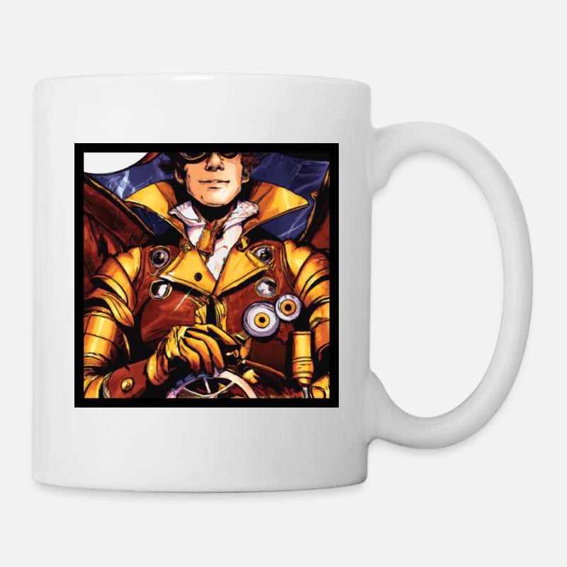 der Steuermann des Zeppelins - Tasse - Weiß