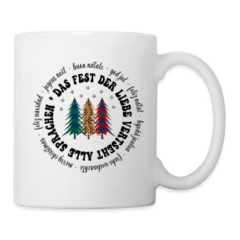 Frohe Weihnachten Sprachen - Tasse - Weiß - Rechts