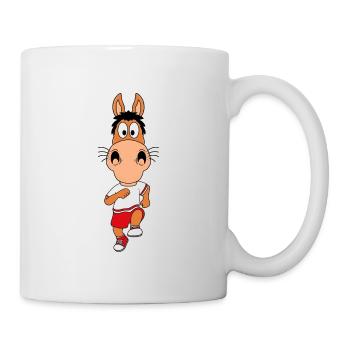 PFERD - PONY - LAUFEN - SPORT - FITNESS - JOGGEN - Tasse - Weiß - Rechts