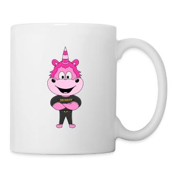 EINHORN - SECURITY - BODYGUARD - TÜRSTEHER - Tasse - Weiß - Rechts