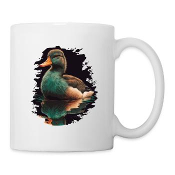 Reflet du canard dans l’eau - Mug blanc - blanc - Droite