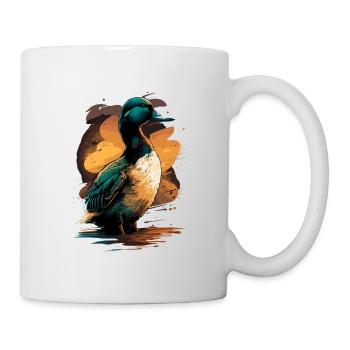 Canard debout dans l’eau - Mug blanc - blanc - Droite