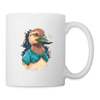 Ente mit Crop Top - Tasse - Weiß - Rechts