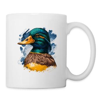 Visage de canard - Mug blanc - blanc - Droite