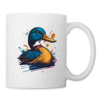 Œuvre d’art de canard - Mug blanc - blanc - Droite