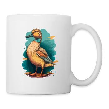 Lustige Ente - Tasse - Weiß - Rechts