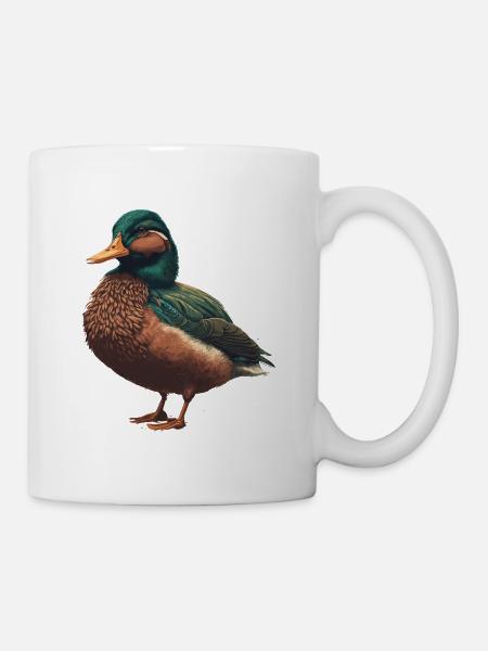 Detaillierte Ente - Tasse - Weiß