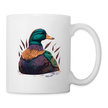 Weibliche Ente - Tasse - Weiß - Rechts