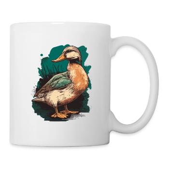 Canard pour chasseur de canard - Mug blanc - blanc - Droite