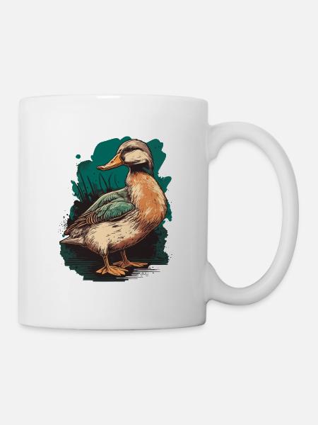 Canard pour chasseur de canard - Mug blanc - blanc