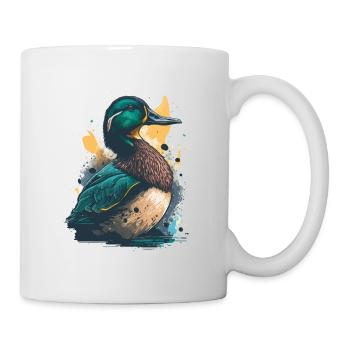 Œuvre d’art d’un canard - Mug blanc - blanc - Droite
