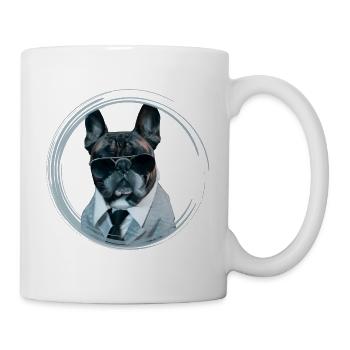Mignon tyran de style mafia français bouledogue - Mug blanc - blanc - Droite