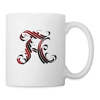 Buchstabe A - Tasse - Weiß - Rechts
