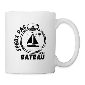 J'peux pas j'ai bateau - Mug blanc - blanc - Droite