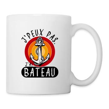 J'peux pas j'ai bateau - rétro - Mug blanc - blanc - Droite