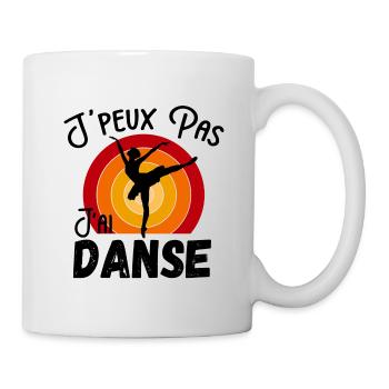 j'peux pas j'ai Danse - Retro Vintage - Mug blanc - blanc - Droite