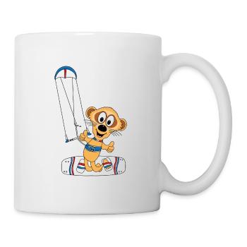 KITESURFER - KITEN - KITE - ERDMÄNNCHEN - TIERISCH - Tasse - Weiß - Rechts
