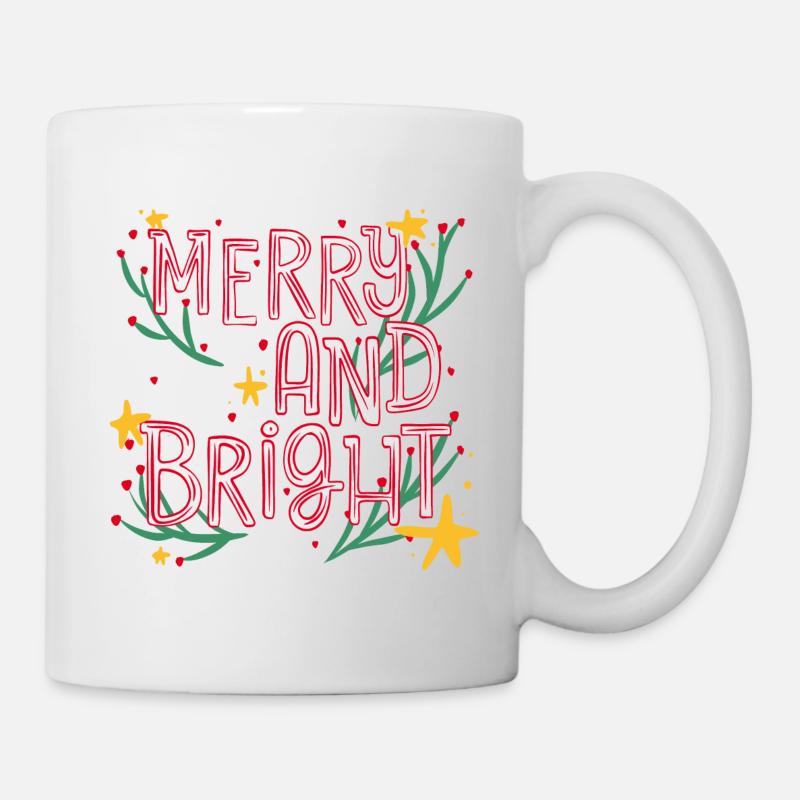 Joyeux et lumineux - Mug blanc - blanc