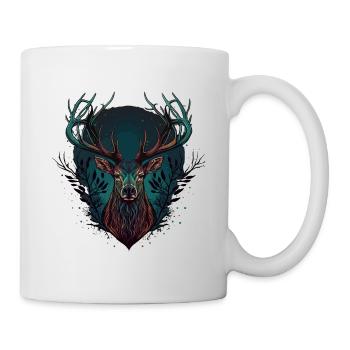 Hirsche - Tasse - Weiß - Rechts
