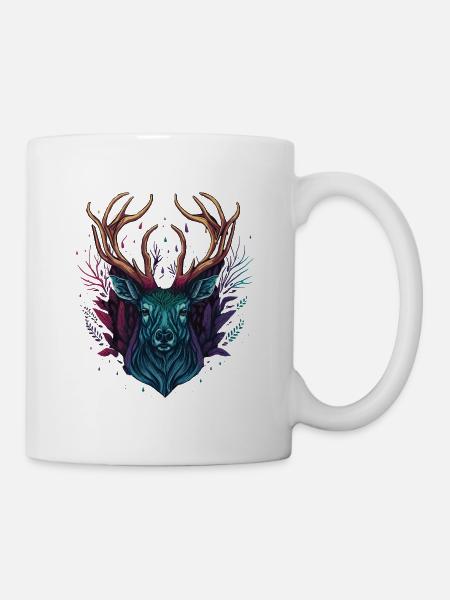 Hirsch - Tasse - Weiß