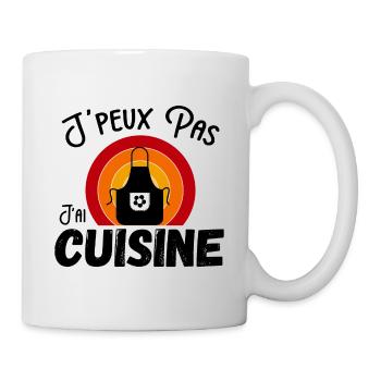 J'peux pas j'ai cuisine humour - Retro Vintage - Mug blanc - blanc - Droite