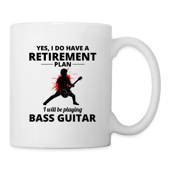 Basse Guitariste Musicien Bassiste Retraite - Mug blanc - blanc - Droite