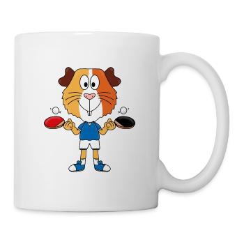 MEERSCHWEINCHEN - TISCHTENNIS - SPORT - TIERISCH - Tasse - Weiß - Rechts