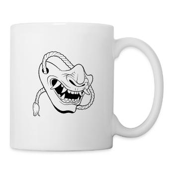 Mempo samouraï line art - Mug blanc - blanc - Droite