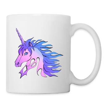 Unicorn unbelievably beautiful coloring - Mug - white - Right