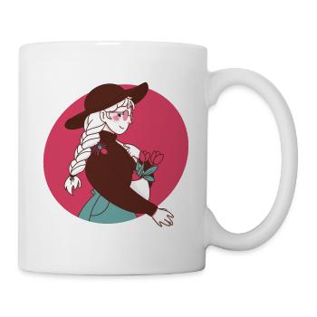 Moderne Hexe mit Caribena Versicolor - Tasse - Weiß - Rechts