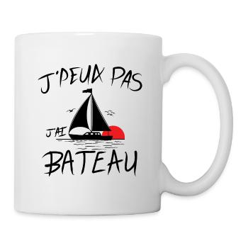 J'peux pas j'ai bateau - le coucher du soleil - Mug blanc - blanc - Droite