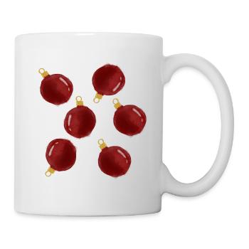 Christbaumkugeln. - Tasse - Weiß - Rechts